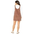 thumbnail image 4 of Celebrity Pink Women's and Women's Plus Corduroy Pinafore Mini Dress, Sizes XS-4X, 4 of 5