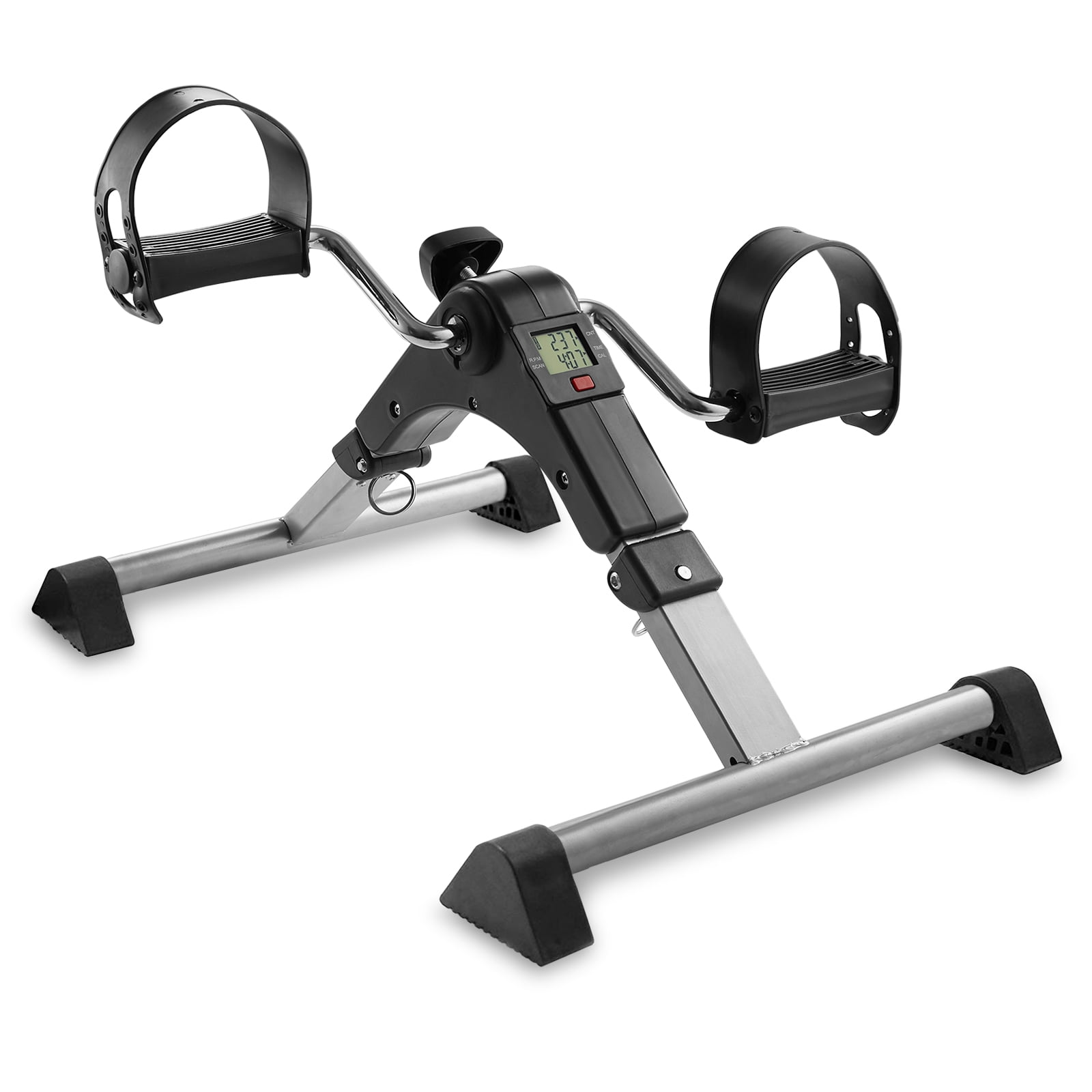 Folding Pedal Exerciser Mini Arm Leg LCD Digital Exercise Bike Fitness Gym 