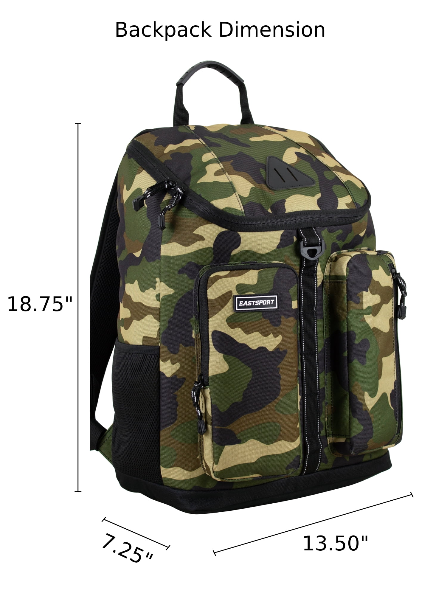 Eastsport Unisex Theo Top Loader Backpack, Army Camo