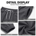 thumbnail image 5 of Men's Jogger Sweatpants Drawstring Elastic Waist Casual Relaxed Fit Athletic Solid Color Lounge Trousers with Pockets, 5 of 7