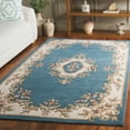 thumbnail image 2 of SAFAVIEH Aubusson Albus Medallion Area Rug, Blue/Ivory, 3' x 5', 2 of 11