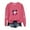 Pink, variant on Bibifish Sweatshirts For Women Halloween Funny Spooky Graphic Casual Long Sleeve Sweatshirts Fall Oversized Crewneck Pullovers