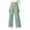Light Green, variant on Women's Waffle Knit Casual Pants Relaxed Fit Elastic Waist Drawstring Daily Wear, Black, L