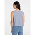 thumbnail image 4 of Time and Tru Women’s Linen Blend Sleeveless Top, Sizes XS-XXXL, 4 of 6