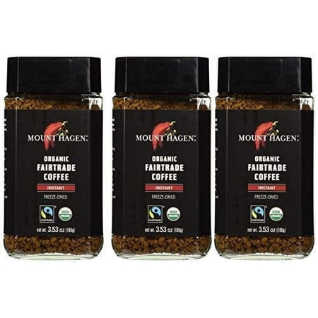 Mount Hagen: Organic café liofiliza Café Instantáneo ( Pack of 3 x 3,53 oz) (Pack of 3)