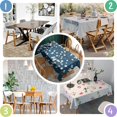 thumbnail image 2 of Pioneer Flower Floral Print Pattern Rectangle Tablecloth 60"x120",Waterproof Polyester Rectangle Table Cloth, Wipeable Spillproof Polyester Tablecloth for Dining, Camping, Indoor and Outdoor, 2 of 6