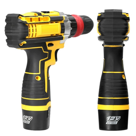 Set 12 V 2in1 Lithium Drill Electric Screwdriver Multi-function Power Tool Brushed Motor Practical Screw Driver For Home Appliances Furniture Installation Automotive Electronics