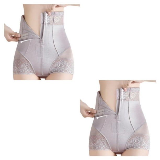 Ruiboury Women Shapewear Enjoy Comfort With Soft And Breathable  Undergarments gray purple M 2Set 