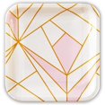 thumbnail image 1 of SOLAS Pink and Gold Paper Plates | Beautifully Designed Fully Compostable Plates | Paper Biodegradable Plates | Pack of 20 Eco Paper Plates | 9 Inch Pink Party Plates | Gold & Pink Paper Plates, 1 of 7