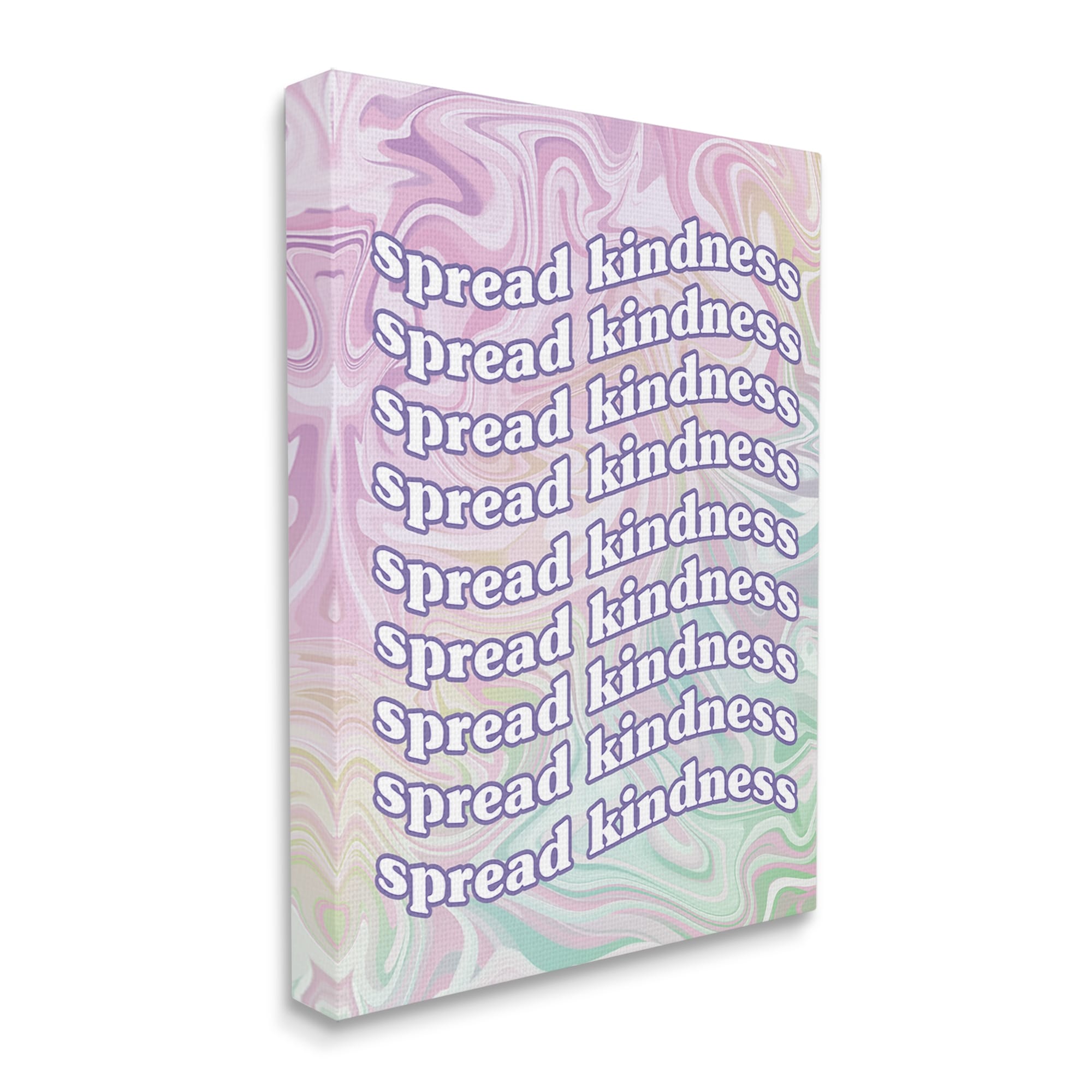 Stupell Industries Spread Kindness Pastel Pattern Inspirational Painting Gallery Wrapped Canvas Print Wall Art
