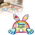thumbnail image 1 of Velvet Easter Bunny Welcome Mat for Front Door - Absorbent Durable Floor Rug with Non- Backing 90cm/354in Decorative Bunny Design Carpet 2, 1 of 6