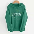 thumbnail image 2 of LEKWK Funny St Patricks Day Shirt Women Leopard Print Shamrock Hoodie Long Sleeve Trendy Tops Animal Print Stwear, 2 of 5