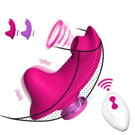 Birdsexy 5 Frequency Sucking & 10 Frequency Vibrating Massager with Remote Control Wearable Stimulator Toy for Women,Wearable Panty Vibrator - Rose Red