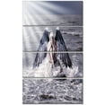 thumbnail image 2 of Woman with Dark Angel Wings - Modern Beach Canvas Art Print, 2 of 3