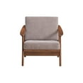 thumbnail image 3 of ACME Furniture Lide Upholstered Fabric & Wood Accent Chair in Brown, 3 of 3