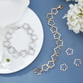 thumbnail image 3 of 90pcs DIY 3 Colors Flower Linking Rings Stainless Steel Charm Links Manual Polishing Link Connectors for Bracelet Necklace Jewelry Making 14mm, 3 of 7