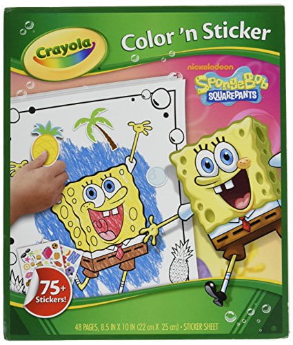 crayola spongebob squarepants color sticker activity book