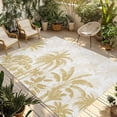thumbnail image 2 of Outdoor Rug 3x5 ft Yellow Tortoise Palm Tree Outdoor Large Area Rug Non Slip Rubber Tropical Plants Front Door Mat RV Rug Camping Carpet Patio Outdoor Rugs for Backyard Balcony Deck Porch Indoor, 2 of 9