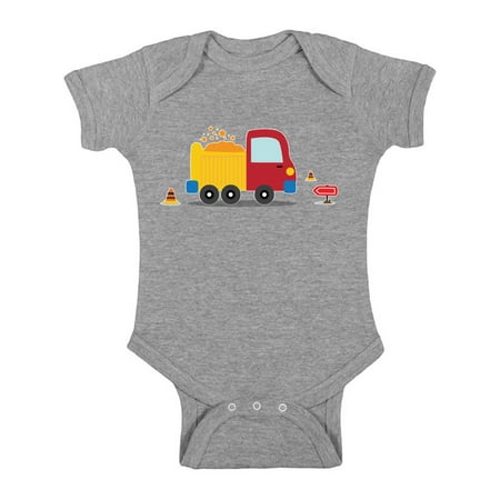 

Baby Boy Shirts - Newborn 6 - 12 - 18 24 Months - Truck Short Sleeve Bodysuit