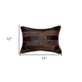 thumbnail image 5 of HomeRoots 544621 12 x 20 in. Chocolate Patchwork Cowhide Lumbar Throw Pillow, 5 of 5