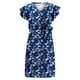 thumbnail image 3 of Moda Mujer Vestidos Verano Impresión Casual Cuello en V Manga corta Botón Vacaciones Playa Mini vestido Fridja  qw6654, 3 of 4
