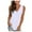 White, variant on Giftesty Women's Casual Solid V-Neck Gradient Sleeveness Tops Loose Vest Blouses