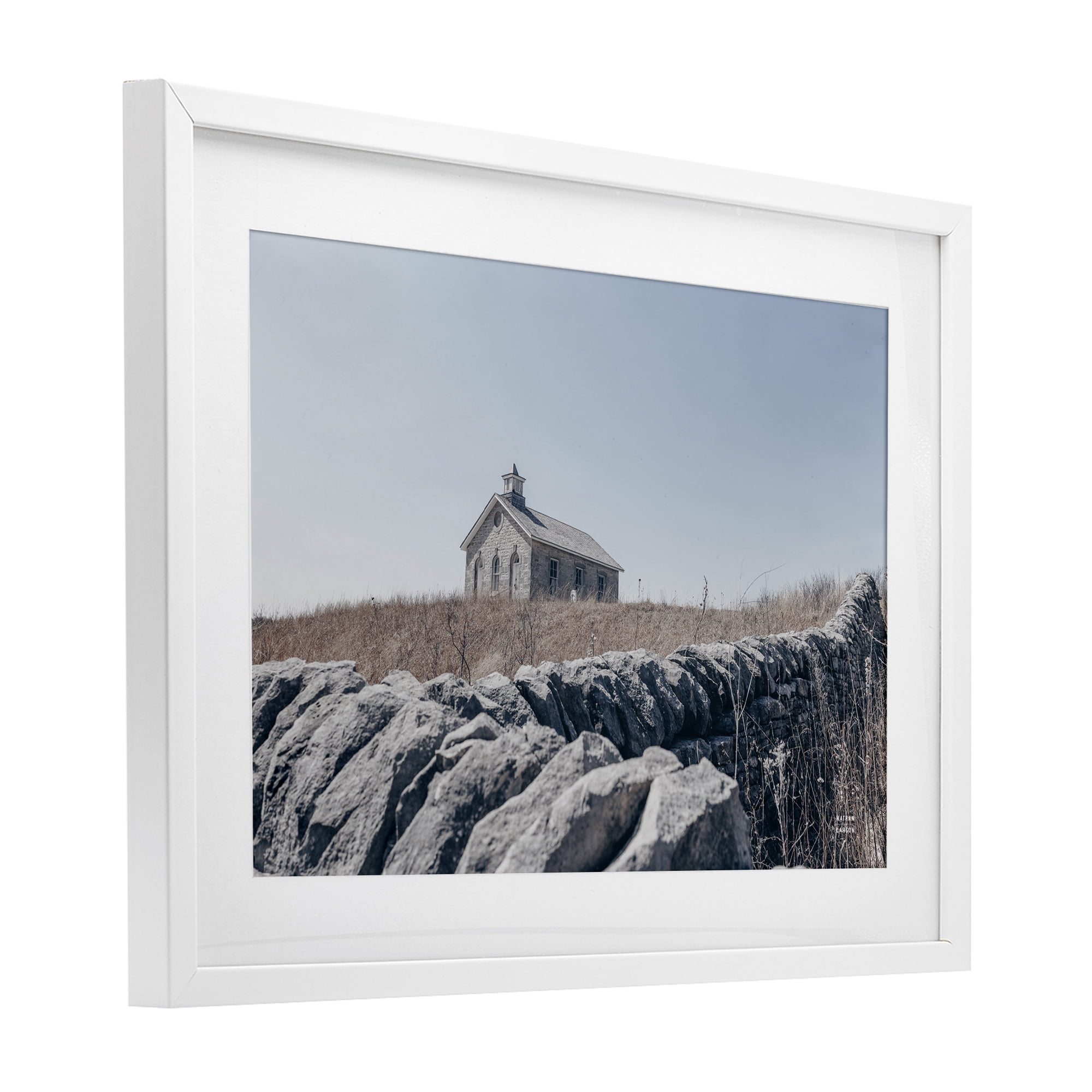 Stupell Industries One Room Schoolhouse White Framed Print Under Glass, design by Nathan Larson