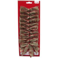 Holiday Time Natural/Red Bows, 10 Count