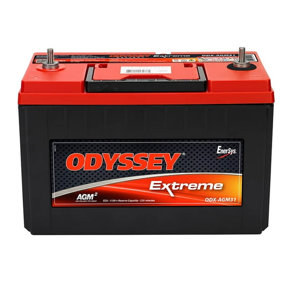 Odyssey Battery Battery ODX-AGM31 Extreme Series; 31 Group Size; 12 Volt; 1150 Cold Cranking Amps/2150 Pulse Hot Cranking Amps; 13 Inch Length; 6.8 Inch Width; 9-1/2 Inch Height