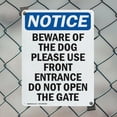thumbnail image 5 of (2 Pack) Beware Of The Dog Please Use Front OSHA Notice Sign 10 Inch X 14 Inch Indoor / Outdoor Rust-Free Aluminum Metal Signs for Workplace, Workshop, and Construction Site, Made in, 5 of 8