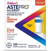 Astepro Children's Allergy Medicine, Antihistamine Nasal Spray, Steroid Free, 120 Metered Sprays 0.78 fl oz