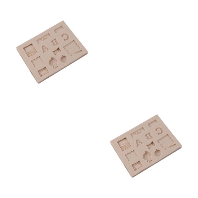 Bewildely Molde de silicona para pasteles y Fondant, molde para postres y magdalenas, moldes de decoración de Chocolate, galletas, bricolaje, Gris Tipo 2 2piezas