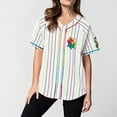thumbnail image 6 of Youpwaven Women's 250th Anniversary Independence Day Baseball Jersey, Patriotic American Flag Button Up Shirt, USA Stars and Stripes V-Neck Summer Top, Casual Short Sleeve Sporty Apparel, 6 of 9