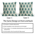 thumbnail image 6 of Auqa Teal Floral Pillow Covers 18x18 Set of 2 Spring Summer Flower Leaves Print Decorative Throw Pillow Cases Outdoor Farmhouse Decoration for Sofa Couch Bed, 6 of 6