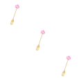 thumbnail image 3 of Transemion 1/2/3/5 Cartoon Adorable Restaurant Hotel Tableware Portable Washable Stainless Steel Stirring Mixing Dinnerware Cake Flatware Candy Fork Pink 3PCS, 3 of 6
