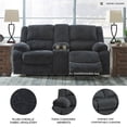 thumbnail image 5 of Ashley Furniture Draycoll Contemporary Polyester Reclining Function Loveseat, Slate, 5 of 11