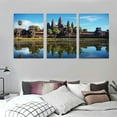 thumbnail image 3 of Nawypu  Ancient Khmer Cambodia&nbsp;Architecture Canvas Art Print Wall Decor - 12''x16''X3 Panels, 3 of 4