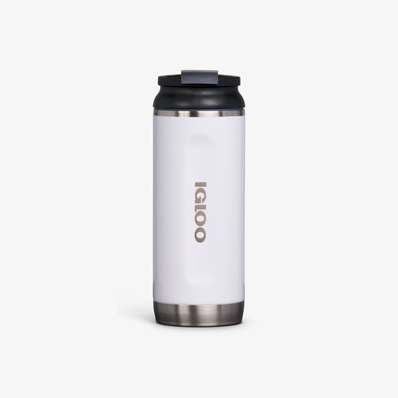 Igloo 16 oz. Flip n Sip Tumbler, Stainless Steel Drinkware, White