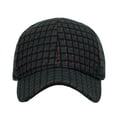 thumbnail image 4 of Yuanlong Unisex Plaid Baseball Cap Classic Grid Pattern Sun Hat Adjustable Winter Wind Blocking Casual Daily Travel Headwear, 4 of 5
