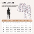 thumbnail image 4 of Balery Rose Flower B Conjunto de Pijama con Estampado para Mujer, Conjunto de Dos Piezas con Manga Larga, Ropa de Dormir Suave con Bolsillos, Pijamas Cómodos-Medium, 4 of 7