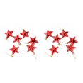 thumbnail image 4 of Kearding 6 piezas para interiores y exteriores, árbol de Navidad, estrellas, decoración, sala de estar, Patio, fiesta de Navidad, banquete, Rojo 2piezas, 4 of 6