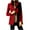 Red, variant on Women's Pea Coat Collar Double Breasted Winter Short Trench Coat Double Breasted Wool Jackets Loose Fit Outwear