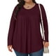 thumbnail image 2 of Blusas para mujer,Blusa informal de manga larga para mujer, talla grande, cuello redondo, tejido de poliéster, ideal para el hogar, sopatenor, 2 of 8