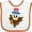 White and Orange, variant on Inktastic Memorial Day Baby Eagle with Patriotic Hat Boys or Girls Baby Bib