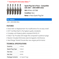 thumbnail image 2 of Spark Plug Set 6 Piece - Compatible with 2001 - 2005 BMW 330xi 2002 2003 2004, 2 of 2