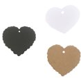 thumbnail image 4 of serony 100pcs Solid Color Label Kraft Paper Blank Hang Tags Heart Shape Wedding Party Favor Notes Gift Card, 4 of 8