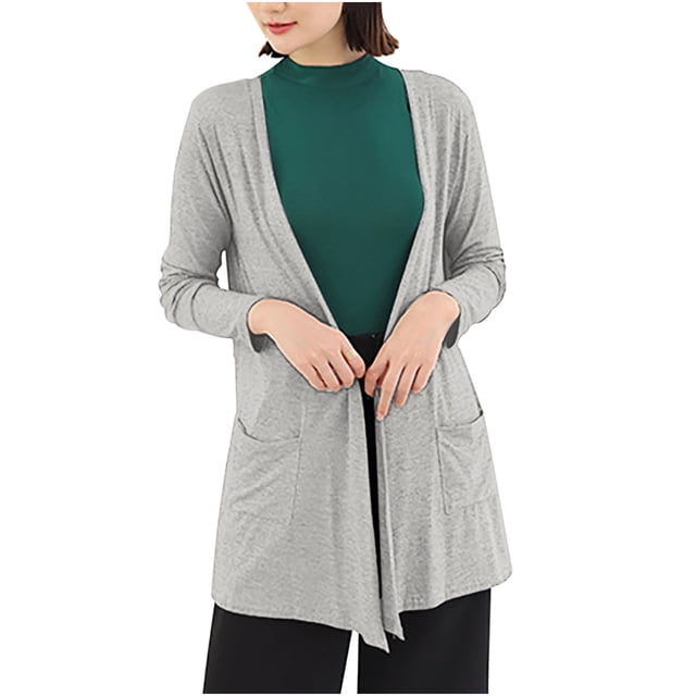 Cardigan pour Femmes avec Boucle à Revers et Longueur Régulière, Chemise Décontractée en Polyester pour Bureau Ou Fête
