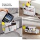 thumbnail image 3 of Bedside Organizer, Felt Bed Storage Caddy with Tissue Box and Water Bottle Holder, Magazine Phone Tablet Remote Holder, 3 of 5