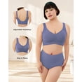 thumbnail image 3 of Daystry Womens Wireless Bras Full Coverage Comfortable Seamless Everyday Bras Soft Light Support Bras, 3 of 5