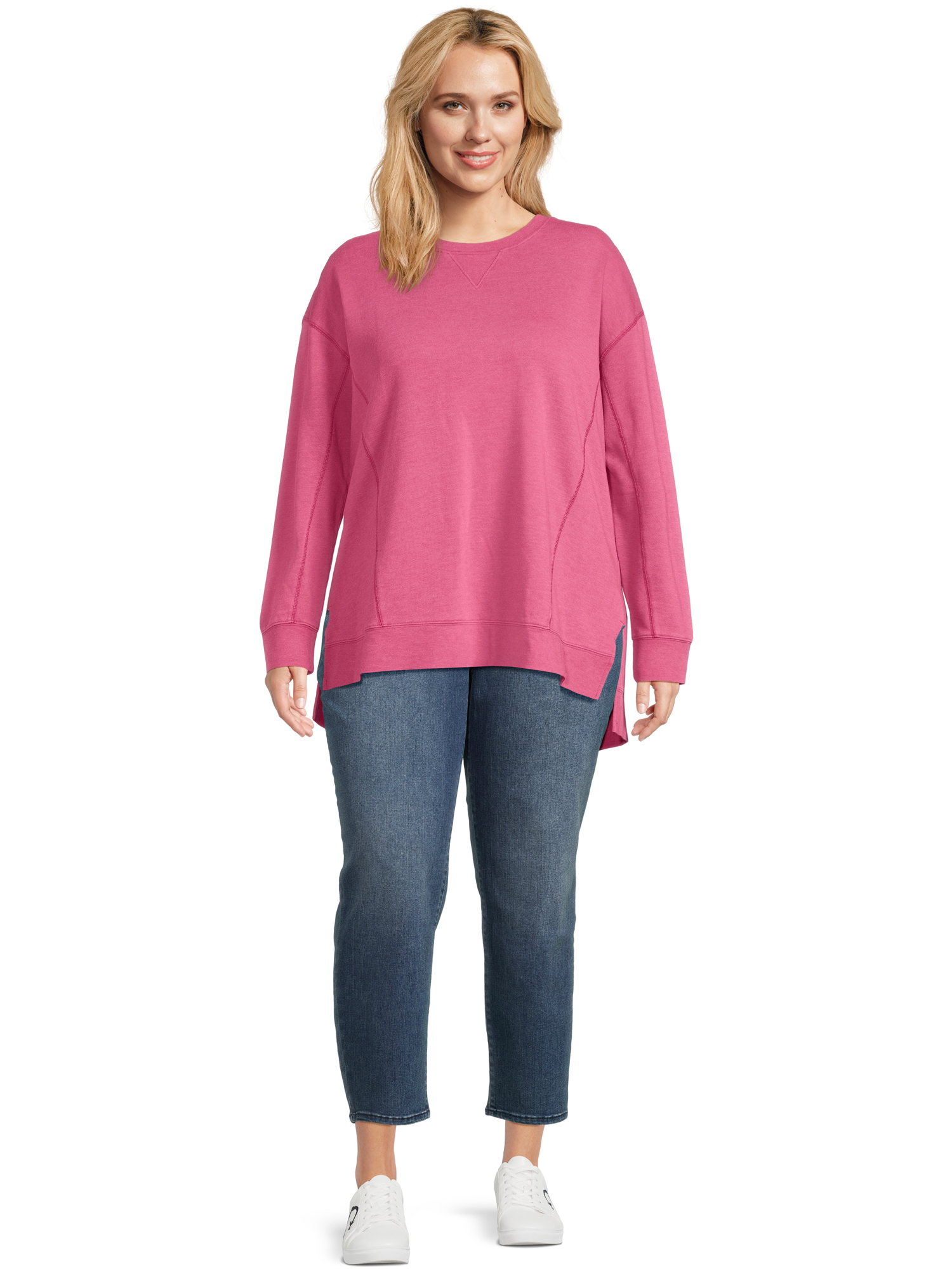 Terra & Sky Women's Plus Size Sweatshirt, 2-Pack